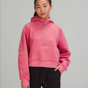 lululemon SCUBA OVERSIZED HALF-ZIP HOODIE pink blossom